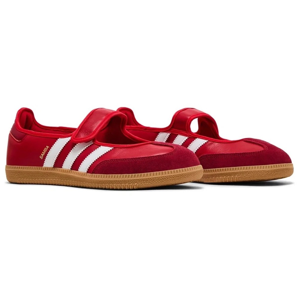 adidas Samba Jane Womens Size 10 Scarlet White Gum Shoes JQ6446  NEW - Picture 3 of 5